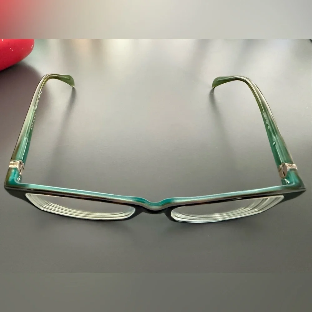 Kate Spade Elizabeth 0JEY brown tortoise teal Italian made eyeglasses frames EUC - Picture 7 of 12